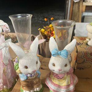 Adorable Bunny Figurine Vases